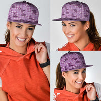 Purple Palaka Hawaii Cowboy Snapback Cap Puakenikeni Lei Paniolo Papale Seamless Vibes - Polynesian Pride