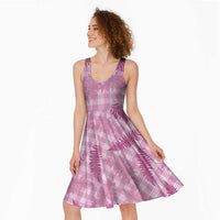 Purple Palaka Hawaii Palapalai Midi Dress Hawaiian Fern LT14 - Polynesian Pride