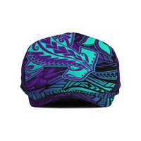 Purple Paradise Hawaiian Tribal Hammerhead Shark Jeff Hat - Polynesian Pride