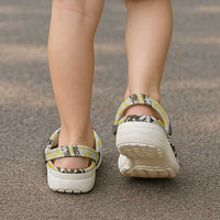 Rearea Tahiti Tiare Monstera Clogs Shoes Polynesian Pattern Curve Style - Polynesian Pride