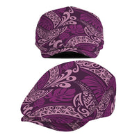 Royal Purple Monstera Jeff Hat Polynesian Tribal Pattern LT01 - Polynesian Pride