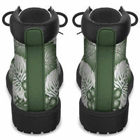 Sage Green Aloha Hawaii All Season Boots Monstera Hibiscus Plumeria Seamless Vibes LT14 - Polynesian Pride