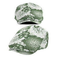 Sage Green Aloha Hawaii Jeff Hat Monstera Hibiscus Plumeria Seamless Vibes - Polynesian Pride