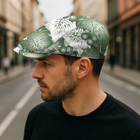 Sage Green Aloha Hawaii Jeff Hat Monstera Hibiscus Plumeria Seamless Vibes - Polynesian Pride