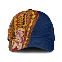 Samoa Siapo Motif Half Style Classic Cap Colorful Version LT03 Universal Fit Yellow - Polynesian Pride