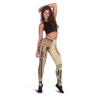 Samoa Siapo Motif Leggings Classic Style LT7 - Polynesian Pride