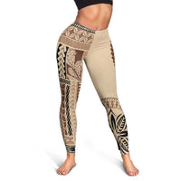 Samoa Siapo Motif Leggings Classic Style LT7 - Polynesian Pride