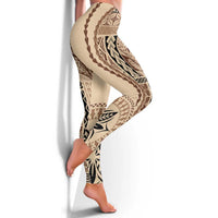 Samoa Siapo Motif Leggings Classic Style LT7 - Polynesian Pride