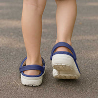 Samoa Siapo Pattern With Navy Hibiscus Clogs Shoes - Polynesian Pride