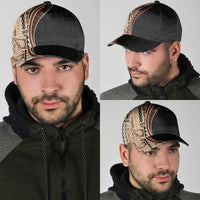 Samoa Siapo Tapa Pattern Half Style Classic Cap Beige Color LT03 - Polynesian Pride