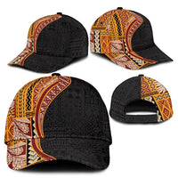 Samoa Siapo Tapa Pattern Half Style Classic Cap Yellow Color LT03 - Polynesian Pride