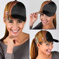 Samoa Siapo Tapa Pattern Half Style Classic Cap Yellow Color LT03 - Polynesian Pride
