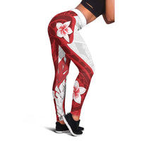 Samoa Teuila 2024 Leggings Samoan Siapo Pattern Red Version - Polynesian Pride