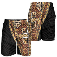 Samoan Siapo Shorts for Men Tatau Pattern Half Style Retro Mode - Polynesian Pride