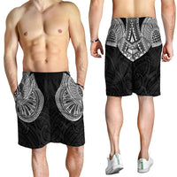 Samoan Traditional Art Tattoos Shorts for Men Tatau Roman Reigns Black Color - Polynesian Pride