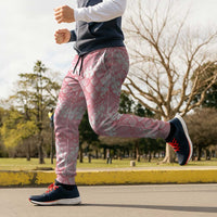Soft Pink Mermaid Puakenikeni Maile Lei Jogger Pants