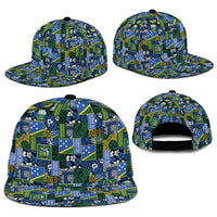 Solomon Islands Meri Kirihimete Snapback Cap Pacific Patchwork Xmas Vibes - Polynesian Pride