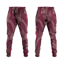 Sweet Pink Monstera Jogger Pants Polynesian Tribal Pattern LT01 Pink - Polynesian Pride