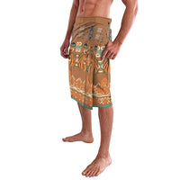Terracotta Batik Papua-inspired Pattern Lavalava - Polynesian Pride