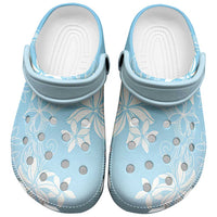 Tiare Tahiti Clogs Shoes Blue Polynesia Motifs - Polynesian Pride