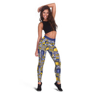 Tokelau Manuia te Kilihimahi Leggings Pacific Patchwork Xmas Vibes - Polynesian Pride