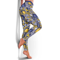 Tokelau Manuia te Kilihimahi Leggings Pacific Patchwork Xmas Vibes - Polynesian Pride