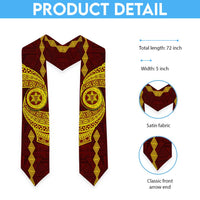 Tonga High School Graduation Stole Traditional Ngatu and Polynesian Pattern