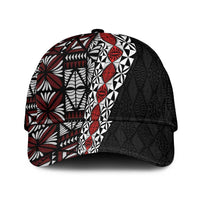 Tonga Ngatu Art Tattoo Polynesian Classic Cap LT03 Universal Fit Black - Polynesian Pride