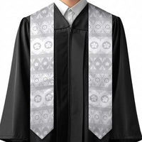 Tonga White Sunday Graduation Stole Tongan Ngatu Siale Pattern