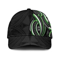 Traditional Art Hawaiian Kakau Tattoos Classic Cap Green Color LT03 Universal Fit Green - Polynesian Pride