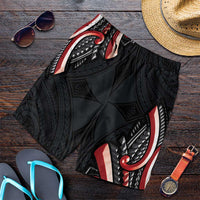 Traditional Art Hawaiian Kakau Tattoos Shorts for Men Red Color - Polynesian Pride