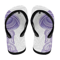Traditional Polynesian Art Tattoos Flip Flops Purple Color - Polynesian Pride