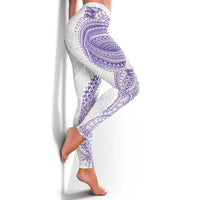 Traditional Polynesian Art Tattoos Leggings Purple Color - Polynesian Pride