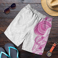 Traditional Polynesian Art Tattoos Shorts for Men Pink Color - Polynesian Pride