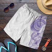 Traditional Polynesian Art Tattoos Shorts for Men Purple Color - Polynesian Pride