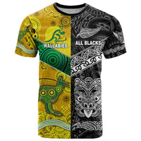 New Zealand Maori All Black And Australia Wallabies Aboriginal T Shirt Rugby Together LT8