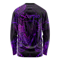 Scorpio Zodiac Polynesian Long Sleeve Shirt Unique Style - Purple LT8
