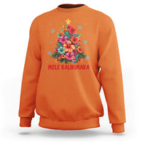 Tropical Hawaiian Hibiscus Christmas Tree Mele Kalikimaka Sweatshirt TS02 Orange - Polynesian Pride