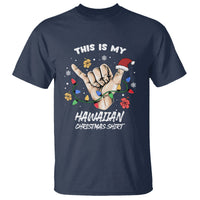 This Is My Hawaiian Christmas Shirt Tropical Xmas Hawaii Shaka T Shirt TS02 Navy - Polynesian Pride