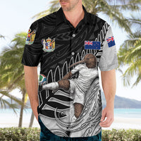 Personalized New Zealand Football Hawaiian Shirt Kiwi Mascot with Silver Fern - Maori Tribal Tattoo Art