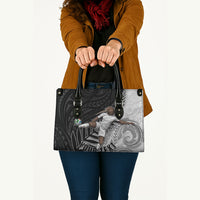 Personalized New Zealand Football Leather Bag Kiwi Mascot with Silver Fern - Maori Tribal Tattoo Art