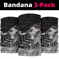 Personalized New Zealand Football Neck Gaiter Kiwi Mascot with Silver Fern - Maori Tribal Tattoo Art