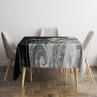 Personalized New Zealand Football Tablecloth Kiwi Mascot with Silver Fern - Maori Tribal Tattoo Art