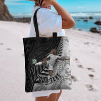 Personalized New Zealand Football Tote Bag Kiwi Mascot with Silver Fern - Maori Tribal Tattoo Art TS04 - Polynesian Pride