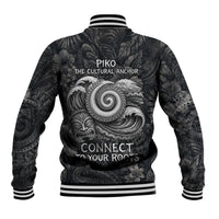 Hawaiian Piko Baseball Jacket Cultural Anchor Connect Your Roots Ocean Waves TS04 - Polynesian Pride