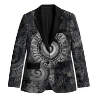 Hawaiian Piko Blazer Cultural Anchor Connect Your Roots Ocean Waves TS04 Unisex Black Grey - Polynesian Pride