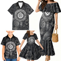 Hawaiian Piko Family Matching Mermaid Dress and Hawaiian Shirt Cultural Anchor Connect Your Roots Ocean Waves TS04 - Polynesian Pride