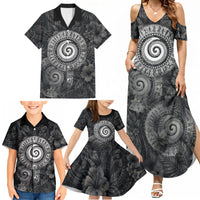 Hawaiian Piko Family Matching Summer Maxi Dress and Hawaiian Shirt Cultural Anchor Connect Your Roots Ocean Waves TS04 - Polynesian Pride