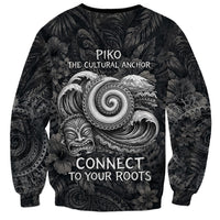 Hawaiian Piko Sweatshirt Cultural Anchor Connect Your Roots Ocean Waves TS04 - Polynesian Pride
