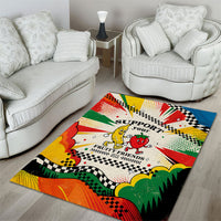 Support Your Fruity Friends Love Wins Gay Pride Area Rug LGBTQ Retro 30s Cartoon Checkered